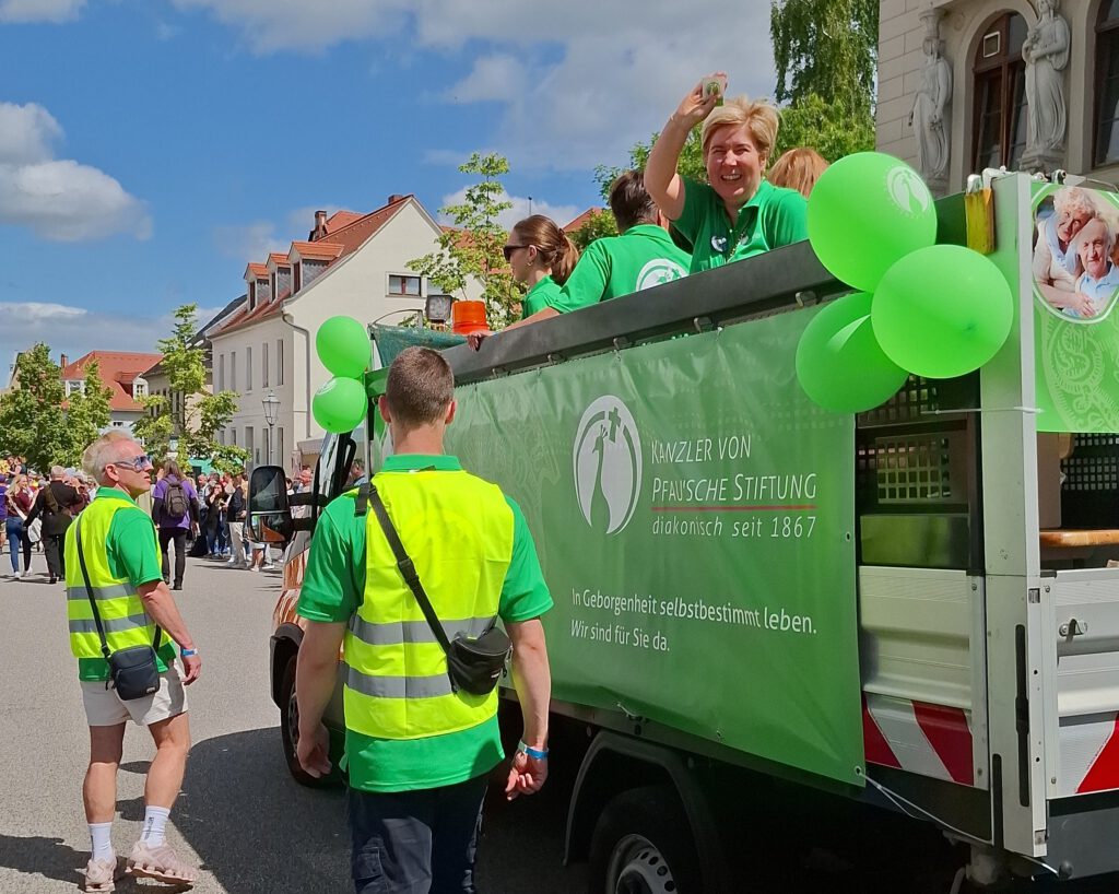 Umzugswagen zum Sachsen-Anhalt-Tag 2026 in Bernburg.